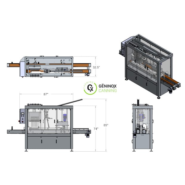 Atmospheric canning machine designed and manufactured by Geninox