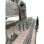 Aluminum cans on a depalletizer's conveyor